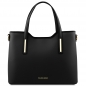 Preview: Leder-Handtasche Olimpia blau Preview: Leder-Handtasche Olimpia blau